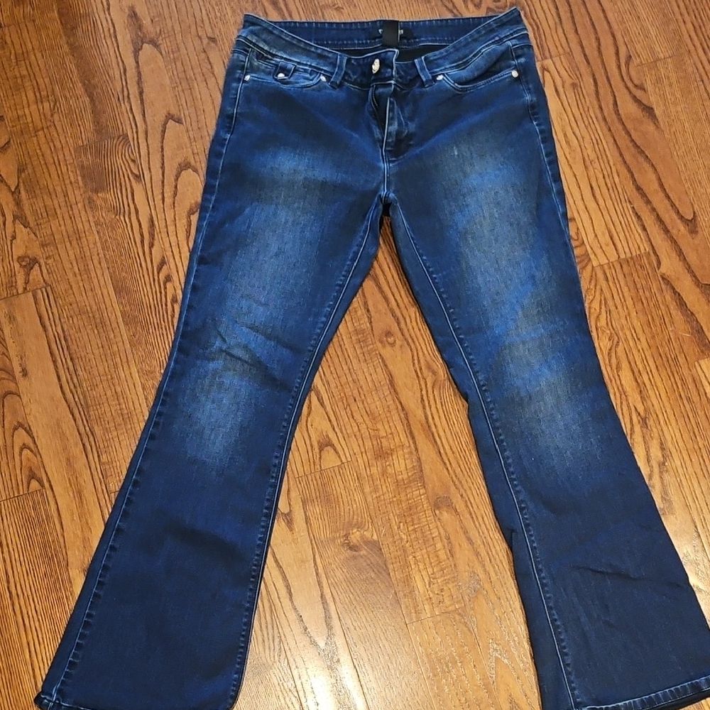 Elegant Blue Flare Jeans